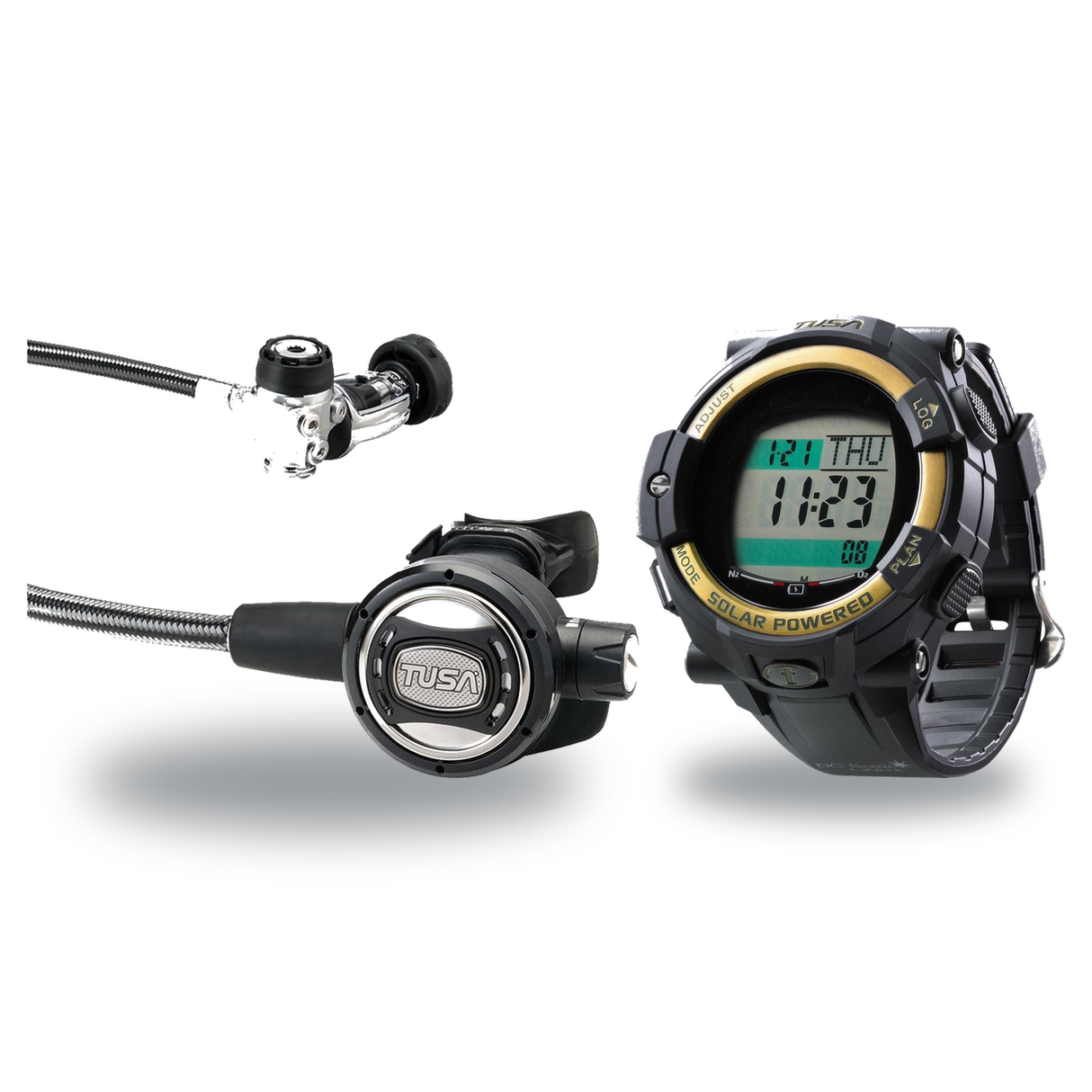 Tusa Regulator + Dive Computer Package – RS-681 Regulator + DC Solar Link Dive Computer — Tusa RS-609U