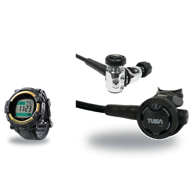 Tusa Regulator + Dive Computer Package – RS-790 Regulator + DC Solar Link Dive Computer — includes Tusa RS-790 Dive Regulato…