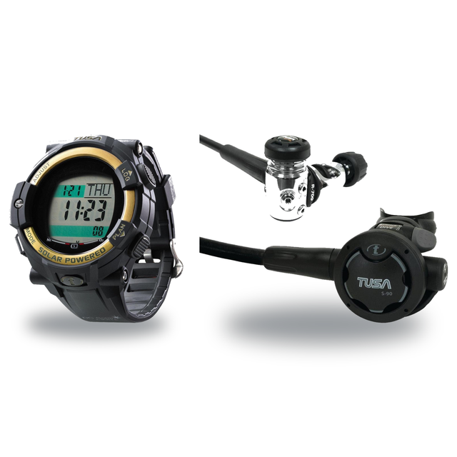 Tusa Regulator + Dive Computer Package – RS-790 Regulator + DC Solar Link Dive Computer — includes Tusa RS-790 Dive Regulato…