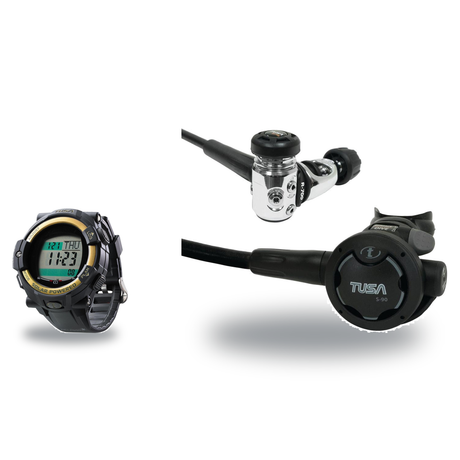 Tusa Regulator + Dive Computer Package – RS-790 Regulator + DC Solar Link Dive Computer — includes Tusa RS-790 Dive Regulato…