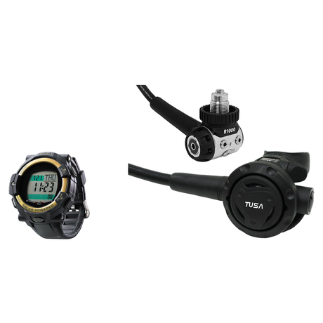 Tusa Regulator + Dive Computer Package – RS-790 Regulator + DC Solar Link Dive Computer — Tusa RS1001