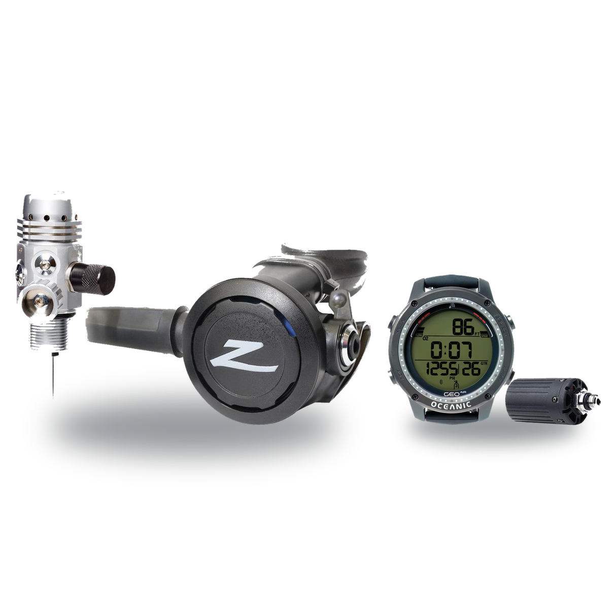 Zeagle Regulator + Dive Computer Package – F8 Regulator + Geo Air Dive Computer — Zeagle Envoy/RaZor II