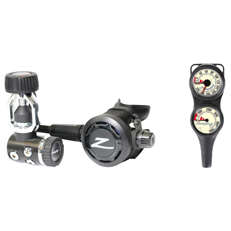 Zeagle Regulator + Gauge Console Package – Onyx II Regulator + Combo 2 Gauge — includes Zeagle Onyx II 1st Stage Yoke with O…