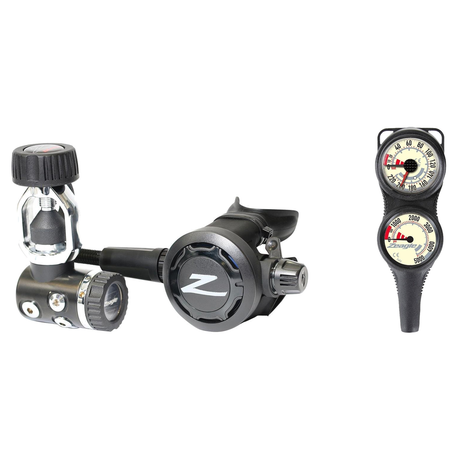 Zeagle Regulator + Gauge Console Package – Onyx II Regulator + Combo 2 Gauge — includes Zeagle Onyx II 1st Stage Yoke with O…