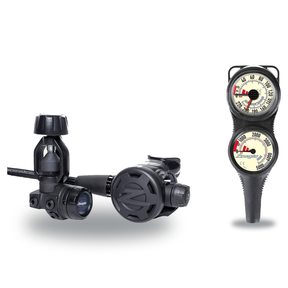 Zeagle Regulator + Gauge Console Package – Onyx II Regulator + Combo 2 Gauge — Zeagle F8