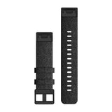 Garmin QuickFit 20 Watch Bands - Fabric / Heathered Black Nylon with Black Hardware