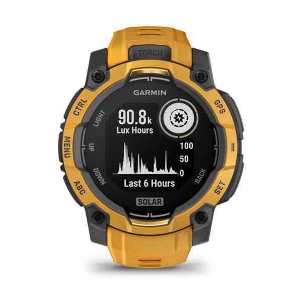 Garmin Instinct 3 45 mm Solar rugged GPS smartwatch, Sunburst 2