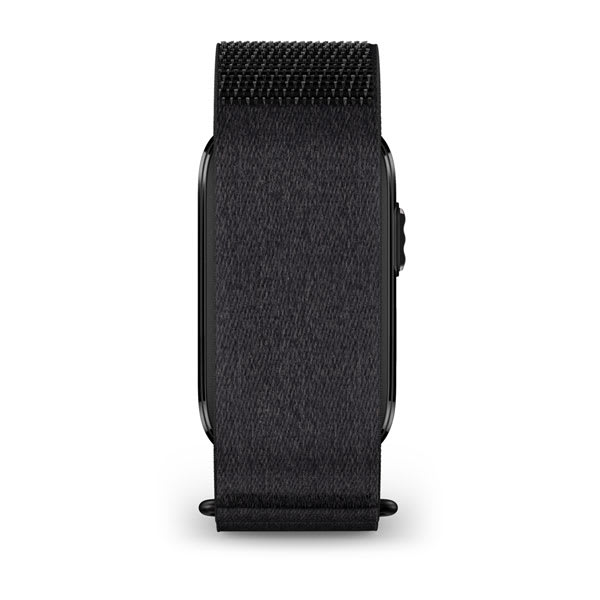 Garmin CIRQA Smart Band Black — right profile showing fabric band