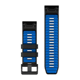 Garmin QuickFit 26 mm watch band, black/pilot blue silicone 2