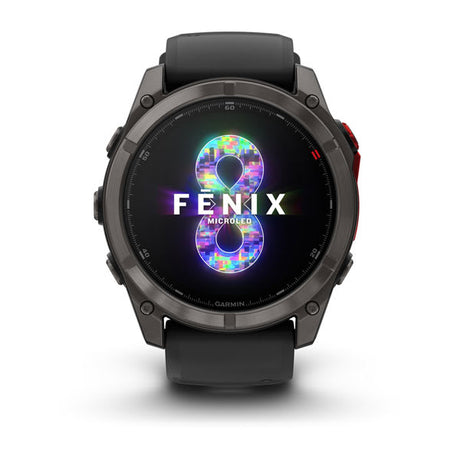 Garmin fenix 8 Pro 51 mm MicroLED multisport GPS smartwatch, sapphire, carbon gray DLC titanium 2