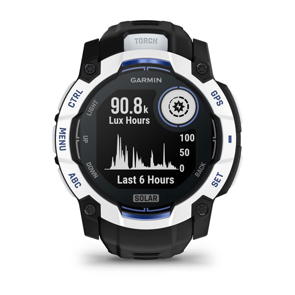 Garmin Instinct 3 50 mm Solar rugged GPS smartwatch, Whitestone 4