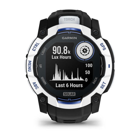 Garmin Instinct 3 50 mm Solar rugged GPS smartwatch, Whitestone 4