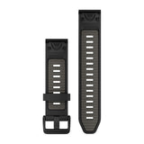 Garmin QuickFit 20 Watch Bands - Silicone / Black/Pebble Gray