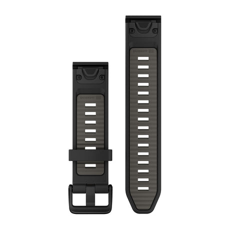 Garmin QuickFit 20 Watch Bands - Silicone / Black/Pebble Gray