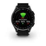 Garmin Approach S44 and S50 GPS Golf Smartwatch – S50: Golf & Fitness Features / Slate Aluminum Bezel with Black Nylon Band