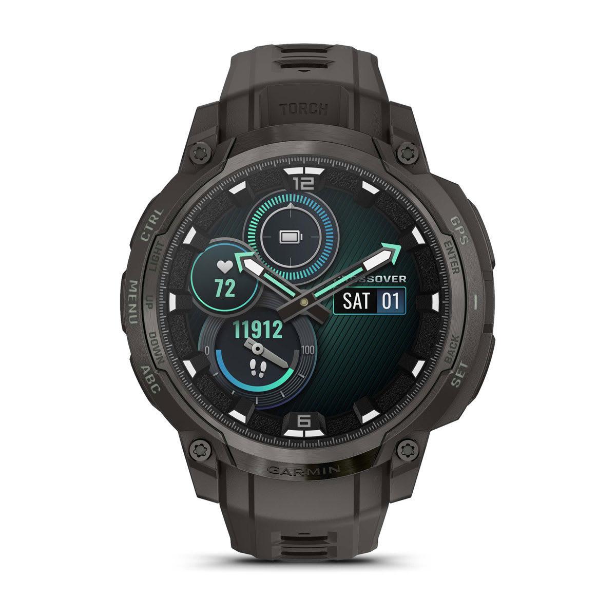 Garmin Instinct Crossover Hybrid GPS Smartwatch – AMOLED / Charcoal