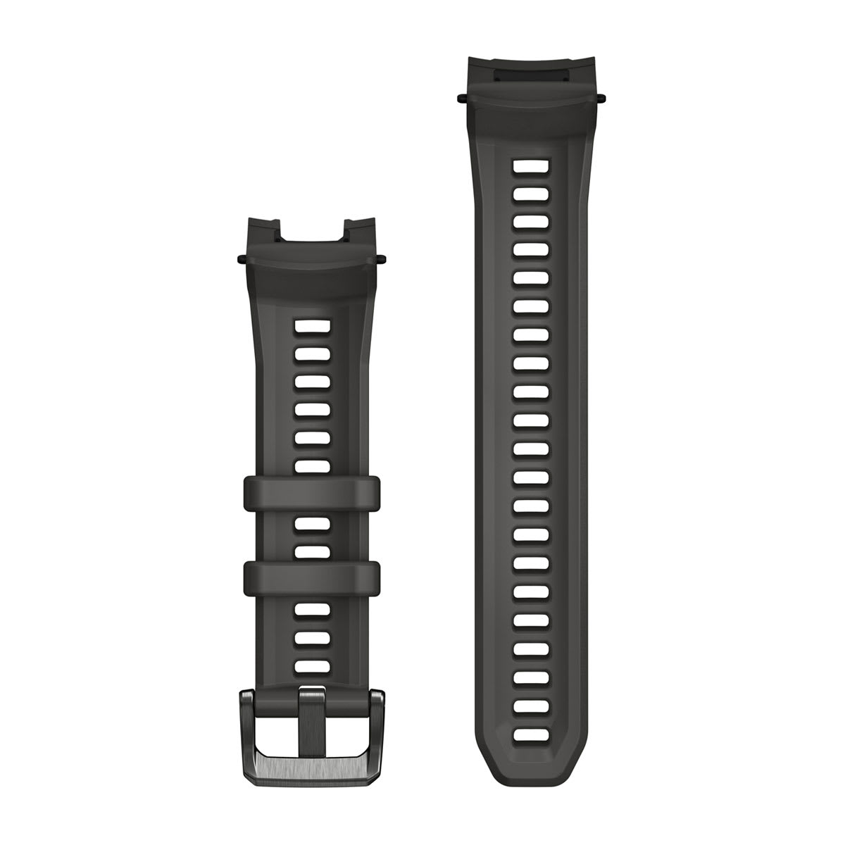 Garmin Instinct 3 45 mm and Instinct Crossover AMOLED 22 mm Watch Bands - Charcoal Silicone with Metal Buckle