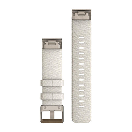 Garmin QuickFit 20 Watch Bands - Fabric / Cream Heathered Nylon with Soft Gold Hardware