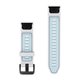 Garmin QuickFit 20 Watch Bands - Silicone / Whitestone/Ice Blue