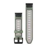 Garmin QuickFit 20 Watch Bands - Silicone / Willow/Fog Gray