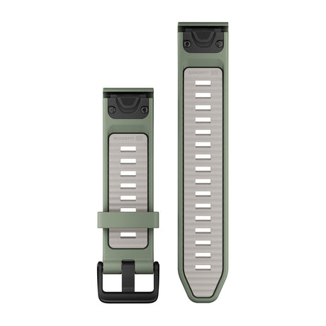 Garmin QuickFit 20 Watch Bands - Silicone / Willow/Fog Gray