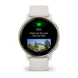 Garmin vívoactive 5 AMOLED GPS Fitness Smartwatch – Ivory and Cream Gold