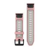 Garmin QuickFit 20 Watch Bands - Silicone / Dust Rose/Fog Gray