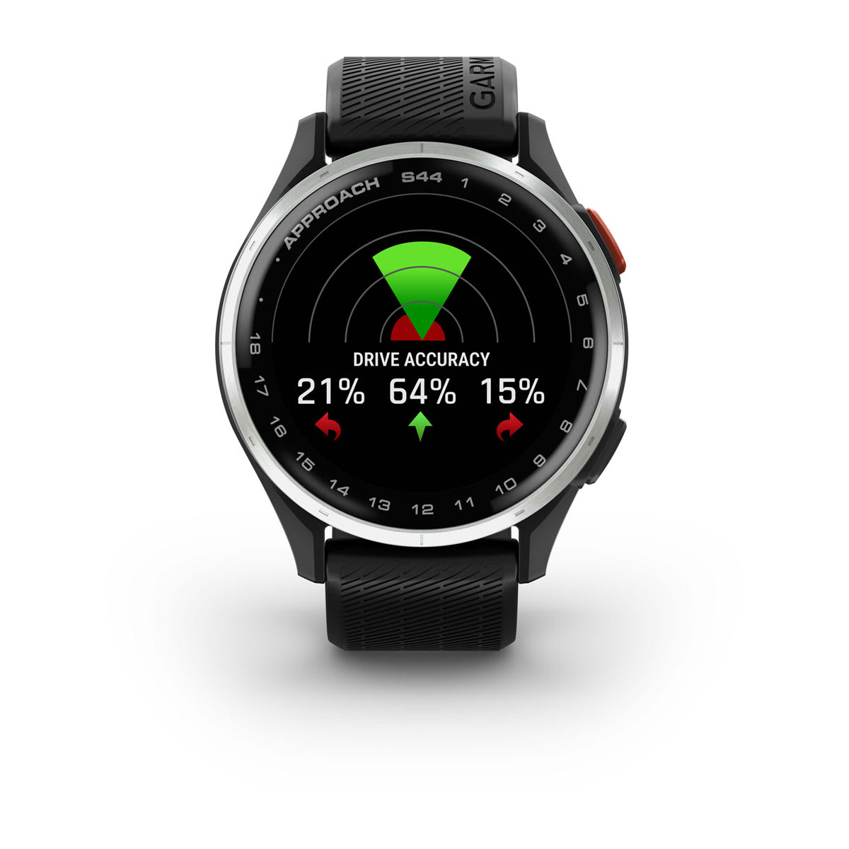 Garmin Approach S44 and S50 GPS Golf Smartwatch – S44: Golf Features / Silver Aluminum Bezel with Black Silicone Band