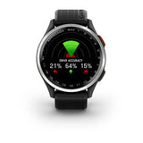 Garmin Approach S44 and S50 GPS Golf Smartwatch – S44: Golf Features / Silver Aluminum Bezel with Black Silicone Band