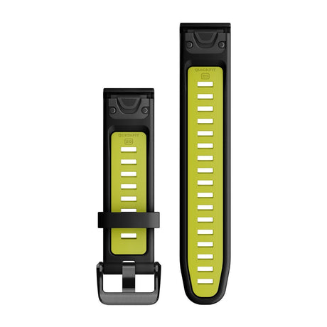 Garmin QuickFit 20 Watch Bands - Silicone / Black/Electric Lime