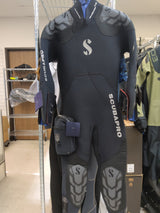 Used Scubapro Novascotia Steamer 7.5mm Mens Semi Drysuit w/ Hood