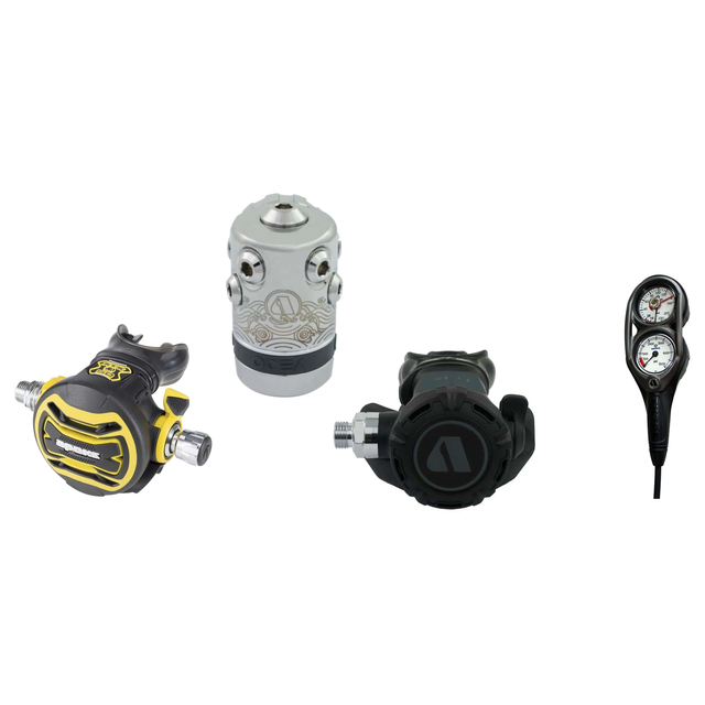 Apeks Complete Regulator Set – XL4 OCEA Regulator + XTX50 Octopus + 2-Gauge Console — includes Apeks XL4 OCEA Dive Regulator…