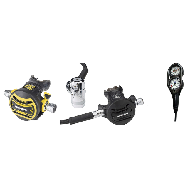 Apeks Complete Regulator Set – XTX50 Regulator + XTX50 Octopus + 2-Gauge Console — includes Apeks XTX50 Dive Regulator, Apek…