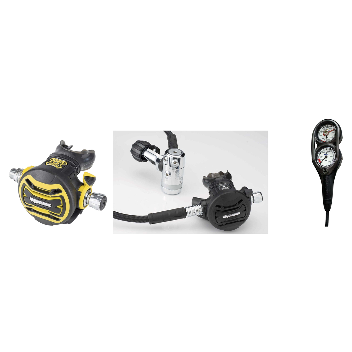 Apeks Complete Regulator Set – XTX50 Regulator + XTX50 Octopus + 2-Gauge Console — YOKE