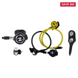 Aqualung Complete Regulator Set – Helix Pro Regulator + Helix Stage 3 Black + Octopus + 2-Gauge Console — includes Aqualung…