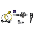 Aqualung Complete Regulator Set – LEG3ND Elite Regulator + Helix Stage 3 Black + Octopus + 2-Gauge Console — YOKE