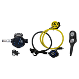 Aqualung Complete Regulator Set – TITAN Regulator + Helix Stage 3 Black + Octopus + 2-Gauge Console — DIN
