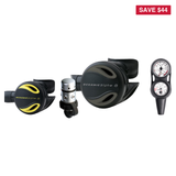 Oceanic Complete Regulator Set – Alpha 8 + SP5 Regulator + Alpha 8 Octopus + Maxdepth Console — includes Oceanic Alpha 8 + S…