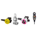 Scubapro Complete Regulator Set – MK11 EVO/C370 White Regulator + R105 Octopus + 3-Gauge Console — Pink, INT (Yoke)