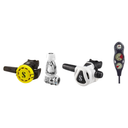 Scubapro Complete Regulator Set – MK11 EVO/C370 White Regulator + R105 Octopus + 3-Gauge Console — White, INT (Yoke)