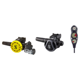 Scubapro Complete Regulator Set – MK17 EVO2/C370 Regulator + R105 Octopus + 3-Gauge Console — Black, DIN