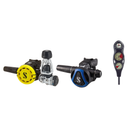 Scubapro Complete Regulator Set – MK17 EVO2/C370 Regulator + R105 Octopus + 3-Gauge Console — Blue, INT (Yoke)