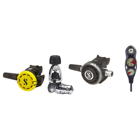 Scubapro Complete Regulator Set – MK25 EVO/G260 Regulator + R105 Octopus + 3-Gauge Console