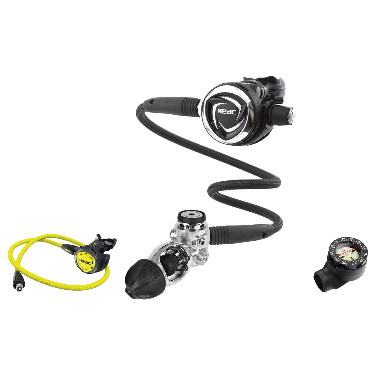 Seac Complete Regulator Set – DX200 Regulator + IT300 Octopus + Console — includes Seac DX200 Regulator, SEAC OCTOPUS IT300,…