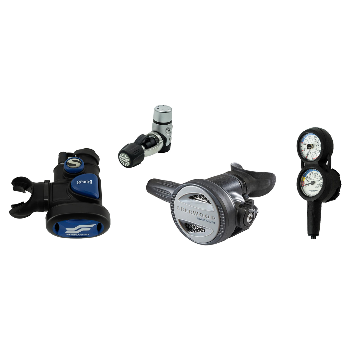 Sherwood Complete Regulator Set – Magnum Pro Regulator + Gemini Octo + 3-Gauge Console — Yoke
