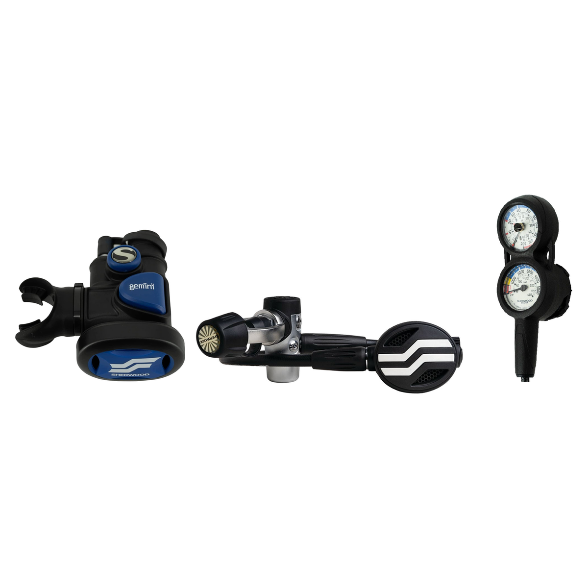 Sherwood Complete Regulator Set – Oasis Pro Regulator + Gemini Octo + 3-Gauge Console — Yoke