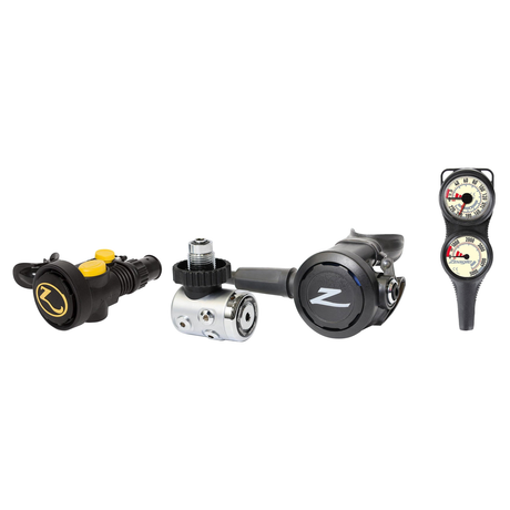 Zeagle Complete Regulator Set – Envoy II 1st Stage with Envoy 2nd Stage Regulator + Octo Z II + 2-Gauge Console — DIN