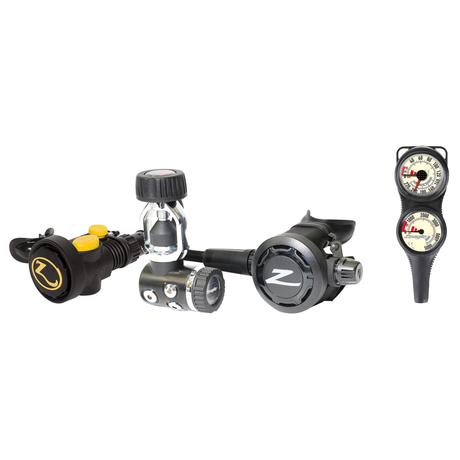 Zeagle Complete Regulator Set – Onyx II 1st Stage Yoke with Onyx 2nd Stage Regulator + Octo Z II + 2-Gauge Console — include…