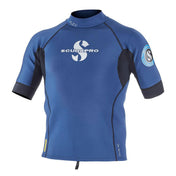 Scubapro Everflex 1.5mm Short Sleeve Mens Top Scuba Diving Wetsuit-Aegean(Blue)-S-
