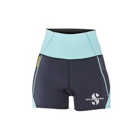 Scubapro Everflex 1.5mm Womens Scuba Diving Shorts-Caribbean(Teal)-XS-